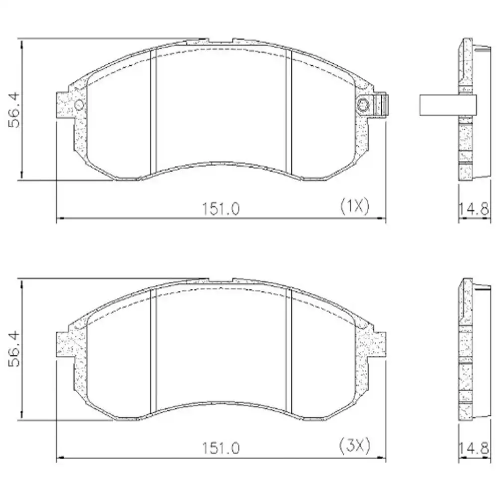 PASTILHA FREIO DIANTEIRA MITSUBISHI PAJERO SPORT 2004/