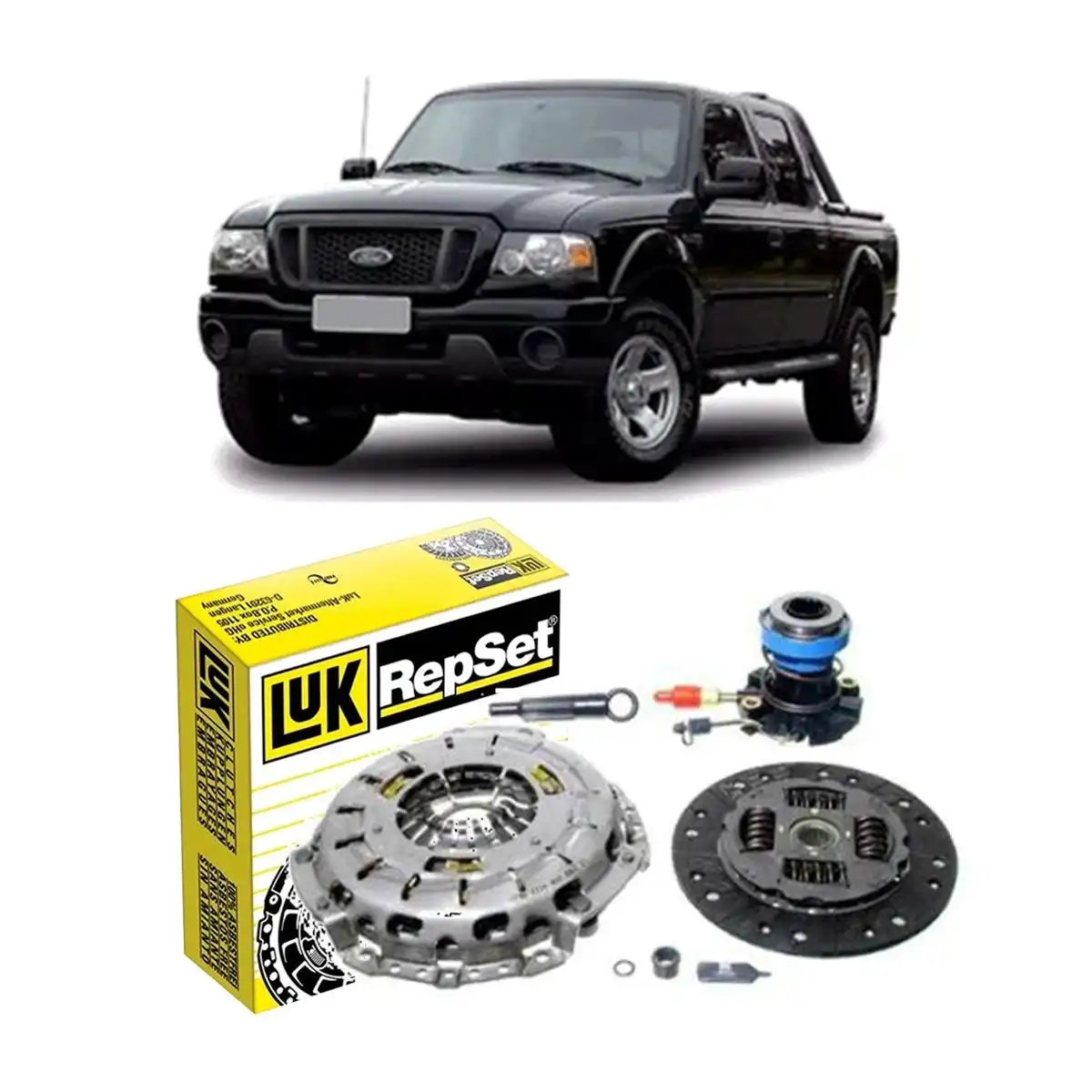 KIT EMBREAGEM RANGER 2.3 2.5 1994 A 2012 COM ATUADOR