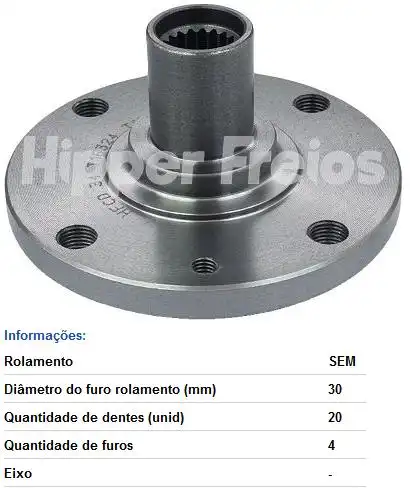 CUBO RODA DIANT FIAT 147 UNO /84
