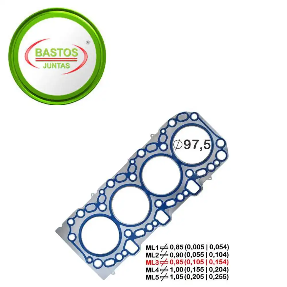 JUNTA CABECOTE HILUX 3.0 16V 2005 A 2015 METAL 3 PIC