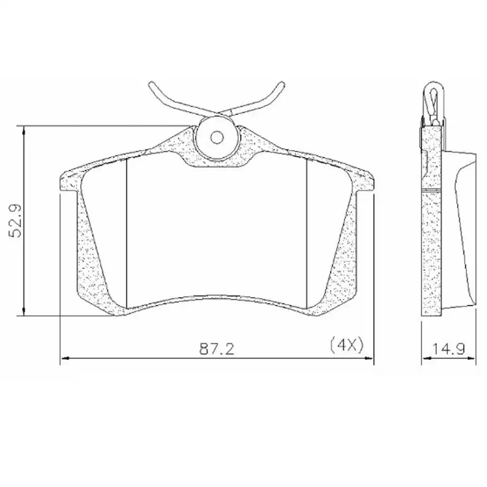 PASTILHA FREIO TRASEIRA GOLF 1.6 8V 2001 A 2014 CERAMICA