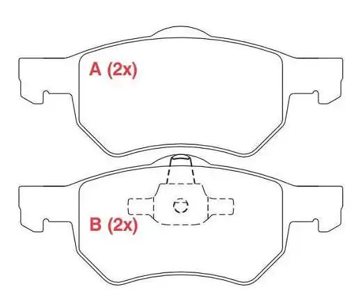PASTILHA FREIO DIANTEIRA GRAN CARAVAN 1999/