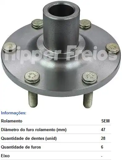 CUBO RODA DIANT RANGER 4X4 12/ VENTILADO