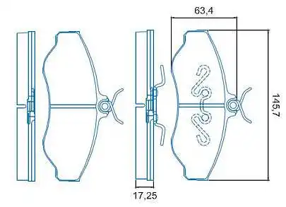 PASTILHA FREIO DIANTEIRA S-10 1995 A 2011 SISTEMA VARGA