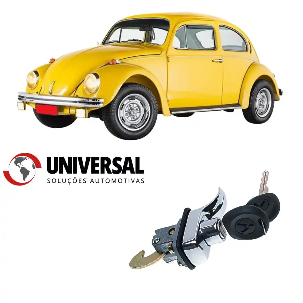 MACANETA TAMPA TRAS FUSCA CROMADA