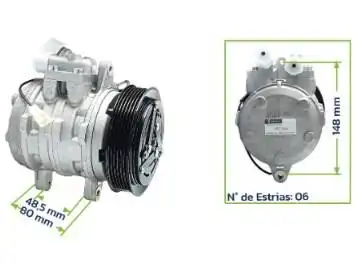 COMPRESSOR AR CONDICIONADO GOL PARATI G2 G3 COM POLIA 6PK
