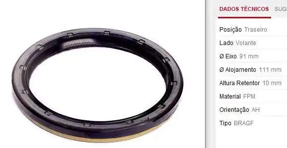 RETENTOR VOLANTE MOTOR S-10 2.8 DIESEL MWM PALIO ETORQ