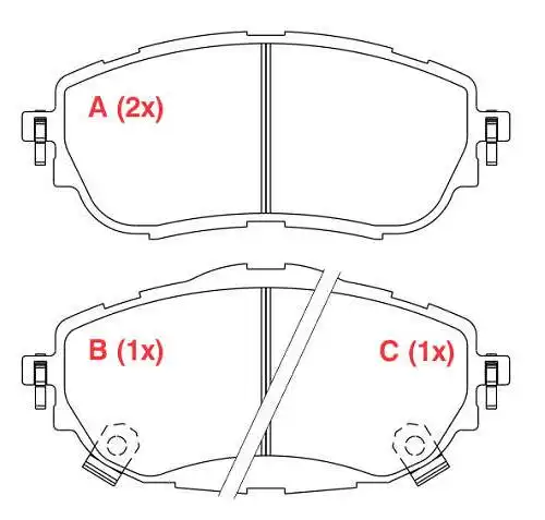 PASTILHA FREIO DIANTEIRA TOYOTA COROLLA 1.8 2.0 2014 A 2019