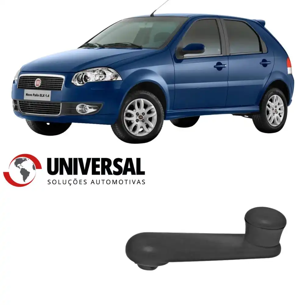 MACANETA VIDRO FIAT PALIO PRETA PLASTICA