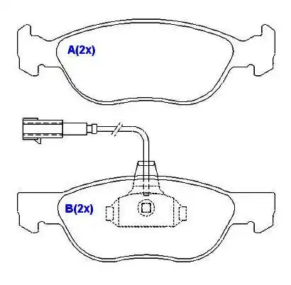 PASTILHA FREIO DIANTEIRA FIAT MAREA 1.8 COM ALARME SISTEMA T