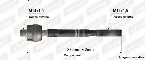 BARRA AXIAL CORSA /99 MACHO HIDRAULICO