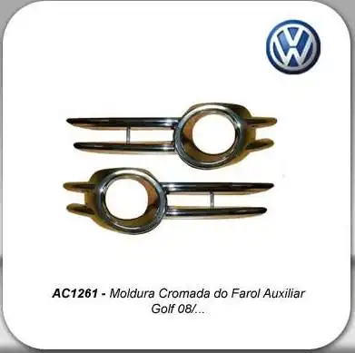 MOLDURA FAROLETE GOLF 2008/ CROMADO (KIT)