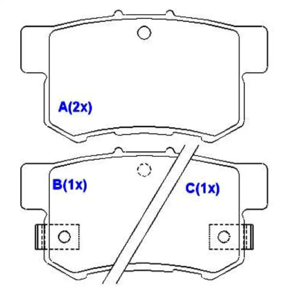 PASTILHA FREIO TRASEIRA HONDA NEW CIVIC 2006 A 2011