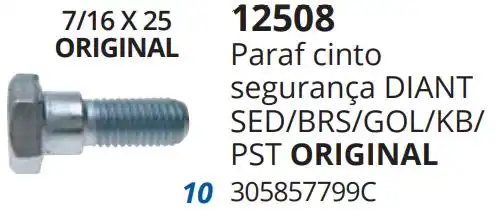 PARAFUSO CINTO SEGURANCA