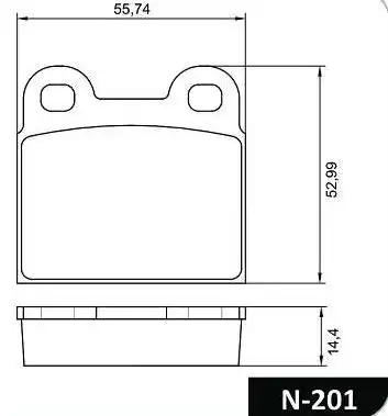 PASTILHA FREIO DIANTEIRA FUSCA