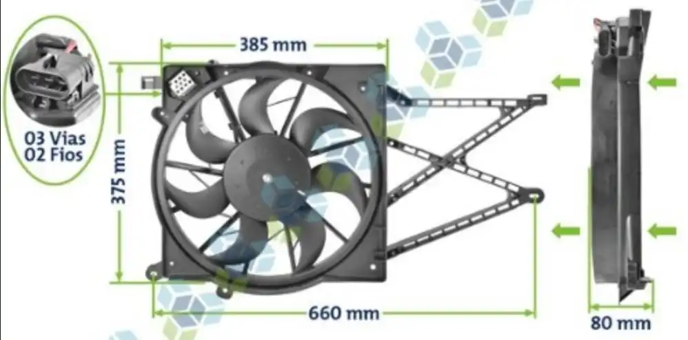 ELETRO VENTILADOR ASTRA 1.8 2.0 1999 A 2009 COM AR