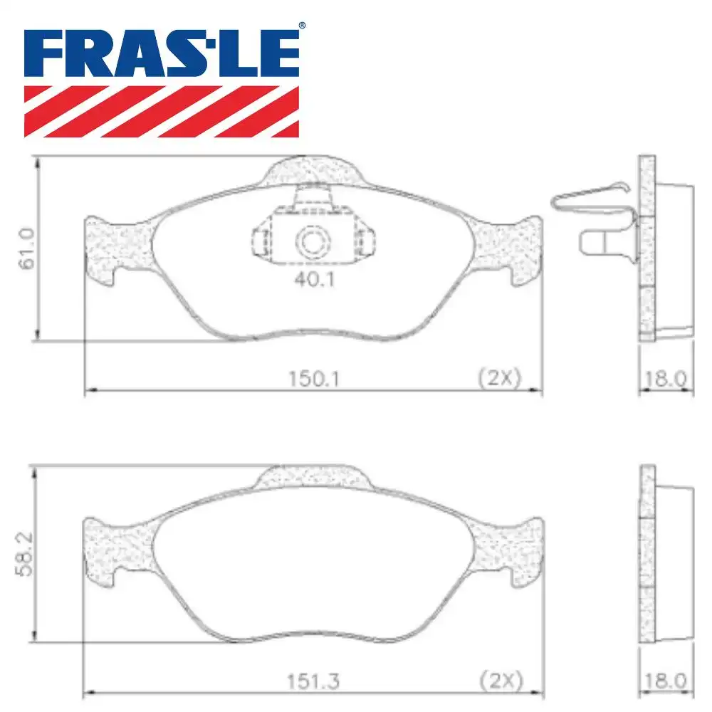 PASTILHA FREIO DIANTEIRA ECOSPORT 1.0 1.6 2.0 2005 A 2009