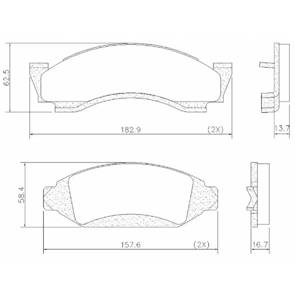 PASTILHA FREIO DIANTEIRA F-1000 /1993 SISTEMA BENDIX