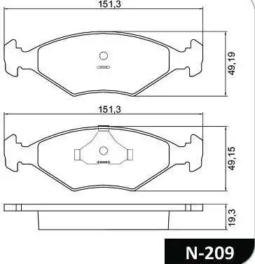 PASTILHA FREIO DIANTEIRA GOL 1.8 1984 A 2000 DISCO SOLIDO