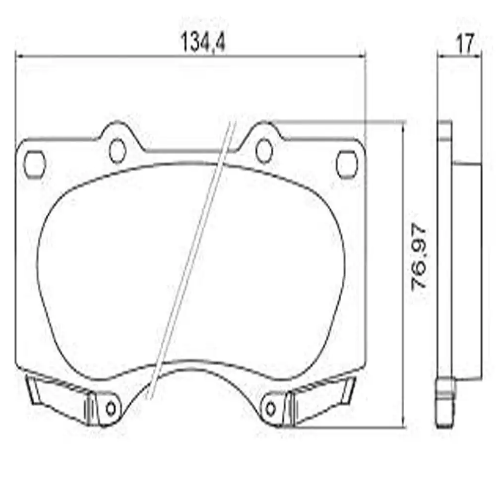 PASTILHA FREIO DIANTEIRA TOYOTA HILUX 2.7 3.0 2009/ CERAMICA