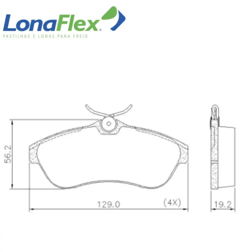 PASTILHA FREIO DIANTEIRA CITROEN C3 1.4 1.6 16V 2002/ SISTEM