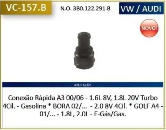 TUBO CONEXAO DAGUA GOLF 1.8 20V TURBO 2001 A 2011