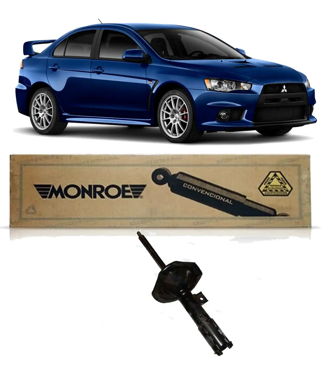 AMORTECEDOR DIANTEIRO MITSUBISHI LANCER 2009 A 2019 ESQUERDO