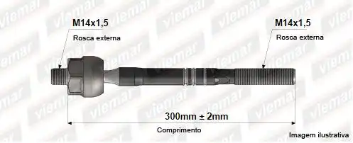 BARRA AXIAL GOL GV IBIZA 08/ C/ DIR HID TRW