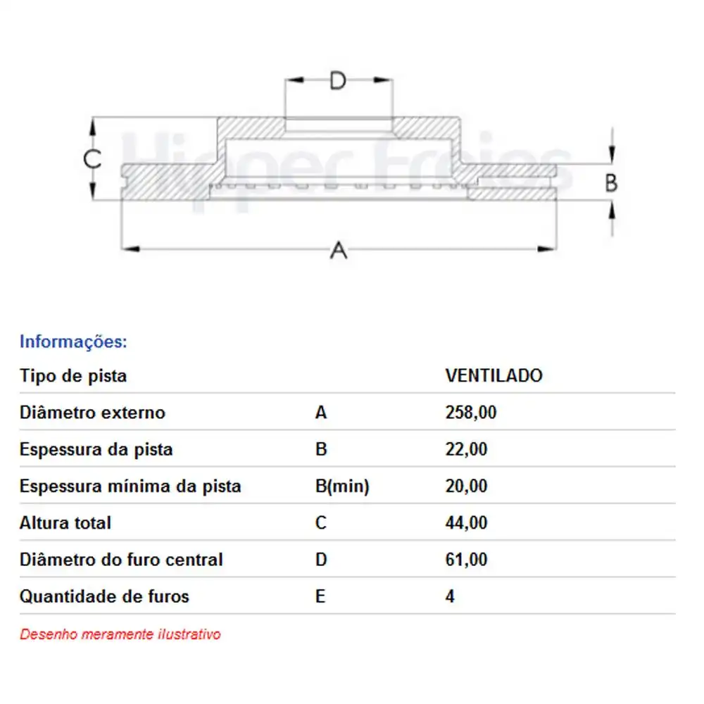 DISCO FREIO DIANTEIRO RENAULT KARDIAN 1.0 2024 ACIMA