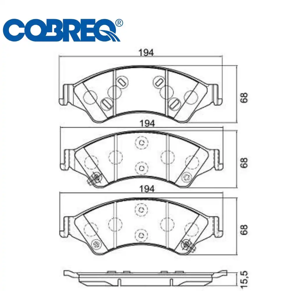 PASTILHA FREIO DIANTEIRA RANGER 2.2 2.5 3.2 2013/