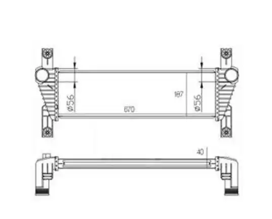 RADIADOR INTERCOOLER RANGER 2.2 3.2 DIESEL 2013 EM DIANTE