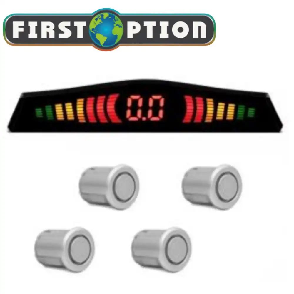 SENSOR ESTACIONAMENTO UNIVERSAL 4 SENSOR PRATA C/ DISPLAY