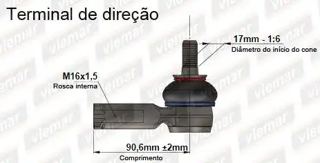 PONTEIRA DIRECAO SPRINTER 2012 A 2019