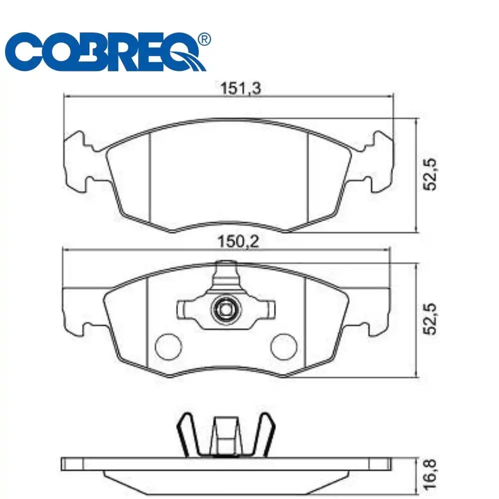 PASTILHA FREIO DIANTEIRA FIAT DOBLO 1.4 1.8 2009/