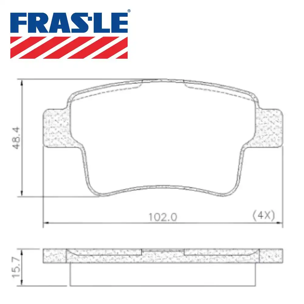 PASTILHA FREIO TRASEIRA CITROEN C4 PICASSO 2.0 2010 A 2015