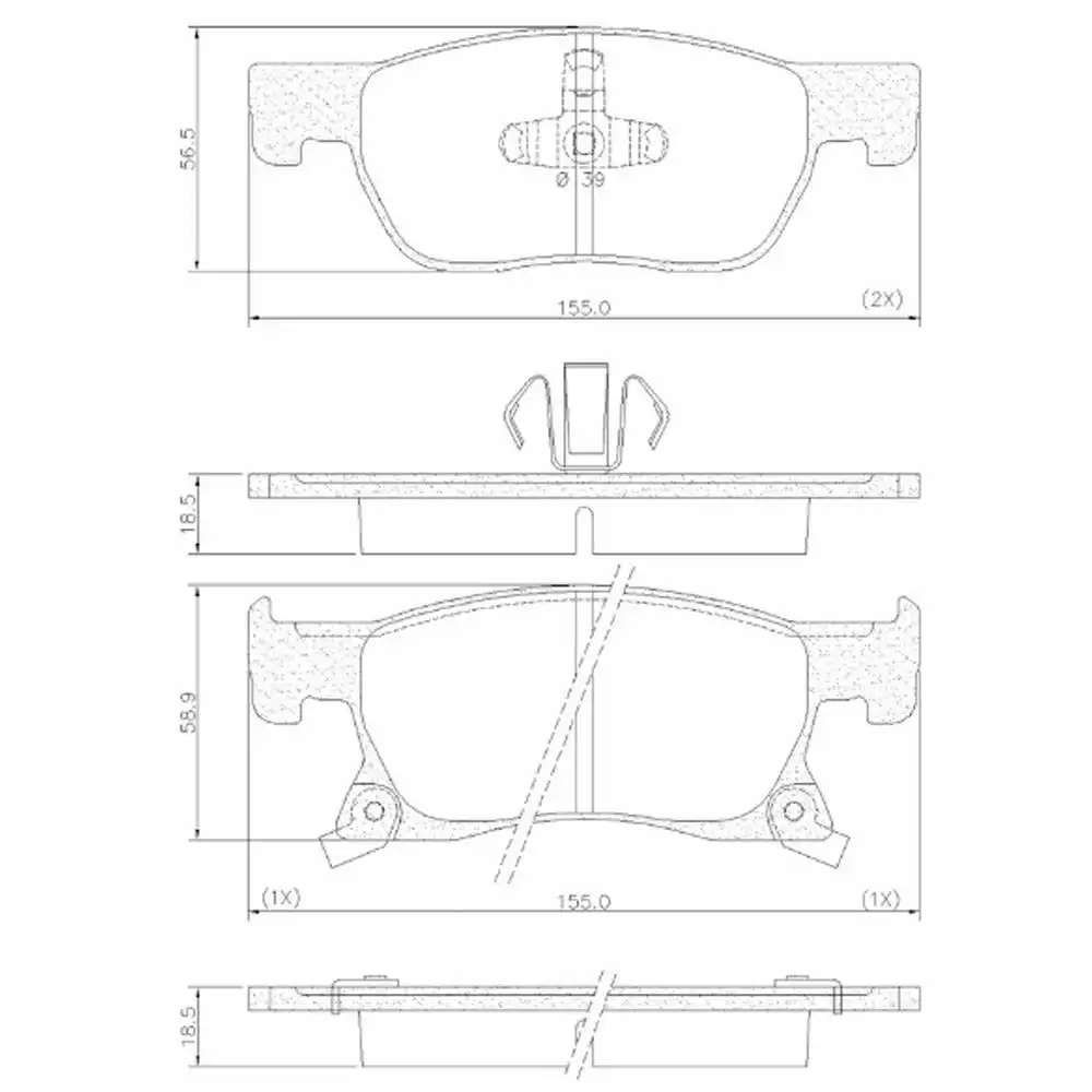 PASTILHA FREIO DIANTEIRA CRUZE 1.4 2017/ CERAMICA