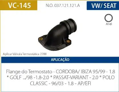 CAMARA VALVULA TERMOSTATICA GOLF 1.8 2.0 ATE 1998