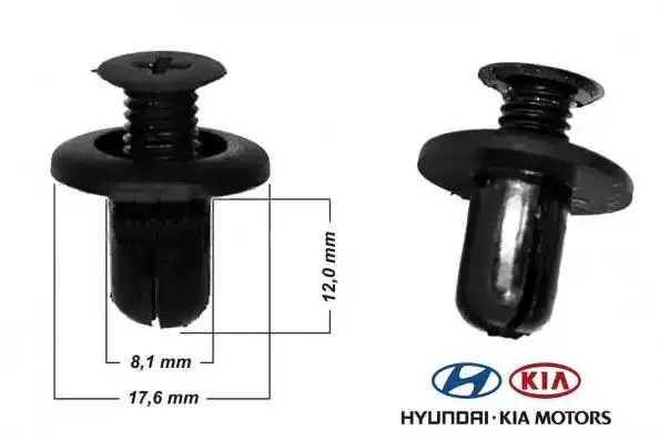 GRAMPO FIXACAO PARACHOQUE HYUNDAI KIA FORD ( UNIVERSAL )