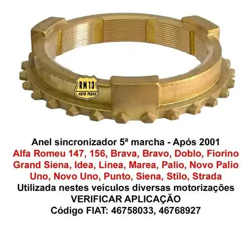 ANEL SINCRONIZADO FIAT PALIO FIRE 5"