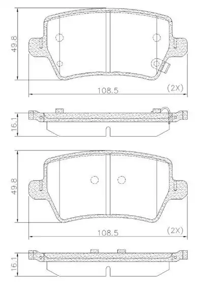PASTILHA FREIO TRASEIRA CHERY TIGGO 7 2019 ACIMA CERAMICA