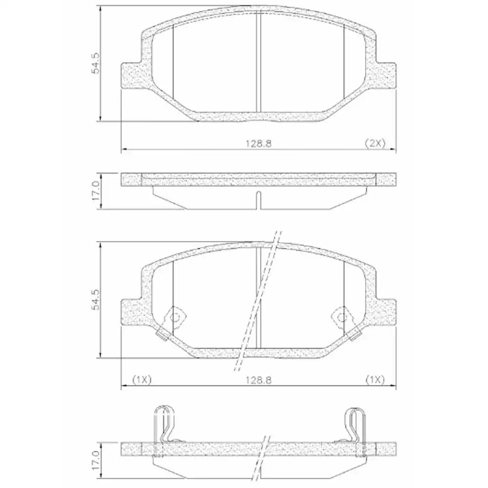 PASTILHA FREIO DIANTEIRA SPIN 2017/