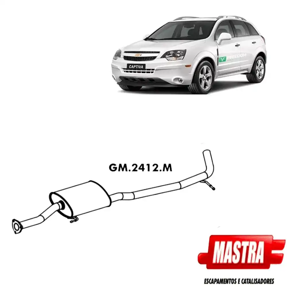 SILENCIOSO INTERMEDIARIO CAPTIVA 2.4 16V 2008 A 2010