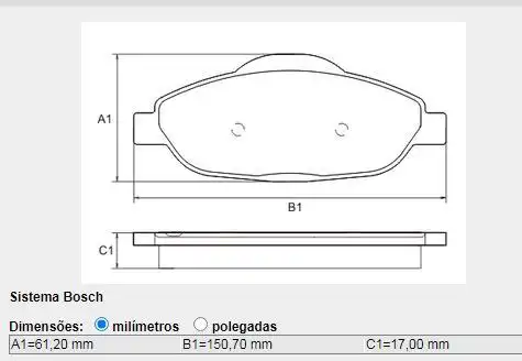 PASTILHA FREIO DIANTEIRA PEUGEOT 308 1.6 16V 2007/
