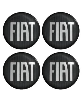 EMBLEMA CALOTA (FIAT) PRETO 48MM