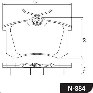 PASTILHA FREIO TRASEIRA GOLF 1.6 8V 2001 A 2014