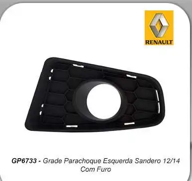 GRADE PARACHOQUE DIANT RENAULT SANDERO 12/14 C/ FAROLETE ESQ