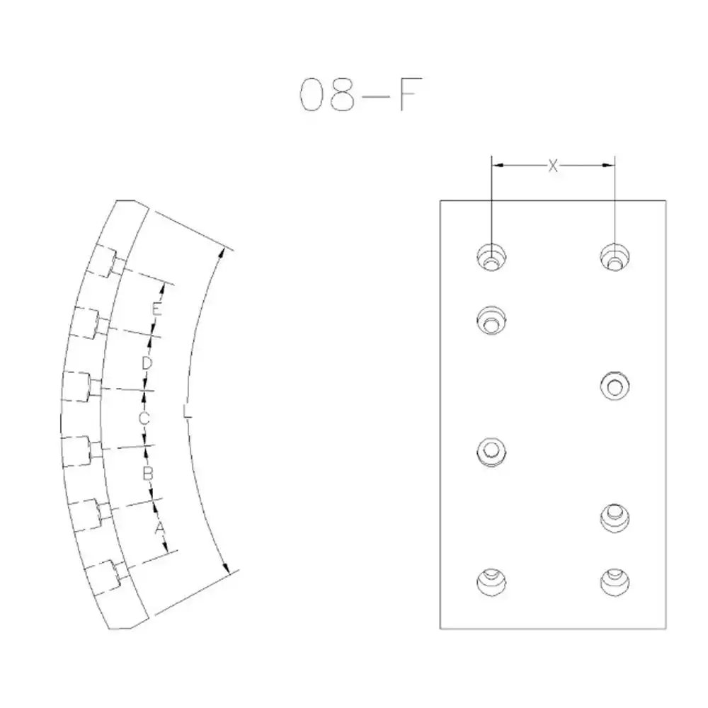 LONA FREIO DIANT TRAS FUSCA /75 5FURO