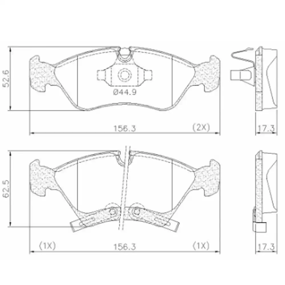 PASTILHA FREIO DIANTEIRA MERIVA 1.8 1.4 8V 2010/ ARO 14