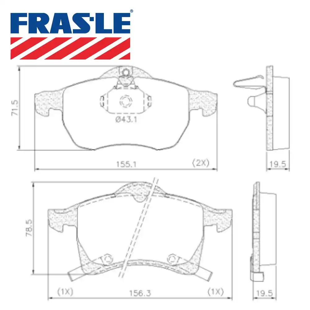 PASTILHA FREIO DIANTEIRA ASTRA 1999/ ARO 15 SISTEMA TEVES