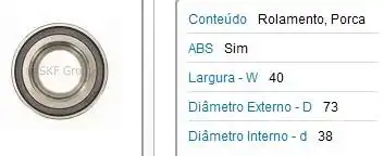 ROLAM RODA DIANT HONDA FIT 1.4 8V 1.5 16V 03/08